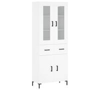 vidaXL Aparador Alto Madera contrachapada Blanco 69,5x34x180 cm