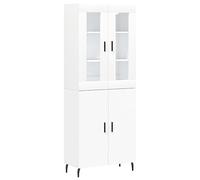 vidaXL Aparador Alto Madera contrachapada Blanco 69,5x34x180 cm