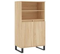 vidaXL Aparador Alto Madera contrachapada Color Roble 60x36x110 cm