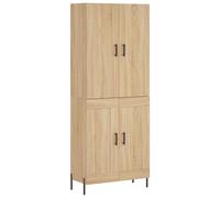 vidaXL Aparador Alto Madera contrachapada Color Roble 69,5x34x180 cm