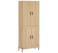 vidaXL Aparador Alto Madera contrachapada Color Roble 69,5x34x180 cm