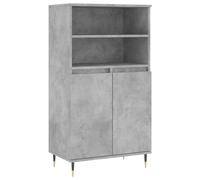 vidaXL Aparador Alto Madera contrachapada Gris hormigón 60x36x110 cm