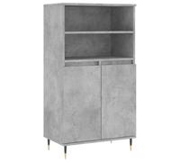 vidaXL Aparador Alto Madera contrachapada Gris hormigón 60x36x110 cm