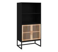 Vidaxl aparador alto madera contrachapada negro 60x35x125 cm