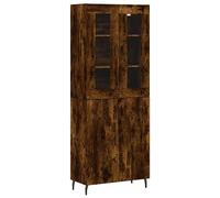 vidaXL Aparador Alto Madera contrachapada Roble Ahumado 69,5x34x180 cm