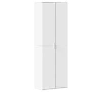 vidaXL Aparador Alto Madera de ingeniería Blanco 60x35x180 cm, aparador, Armario de Almacenamiento, Mueble Auxiliar, Armario, Armario Auxiliar