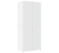 vidaXL Aparador Alto Madera de ingeniería Blanco 80x42,5x185 cm, aparador, Armario de Almacenamiento, Mueble Auxiliar, Armario, Armario Auxiliar