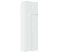 vidaXL Aparador Alto Madera de ingeniería Blanco 80x42,5x249 cm, aparador, Armario de Almacenamiento, Mueble Auxiliar, Armario, Armario Auxiliar