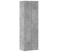 vidaXL Aparador Alto Madera de ingeniería Gris hormigón 60x35x180 cm, aparador, Armario de Almacenamiento, Mueble Auxiliar, Armario, Armario Auxiliar