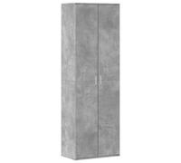 vidaXL Aparador Alto Madera de ingeniería Gris hormigón 60x35x180 cm, aparador, Armario de Almacenamiento, Mueble Auxiliar, Armario, Armario Auxiliar