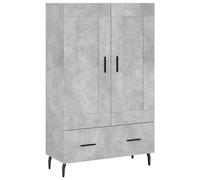 vidaXL Aparador Alto Madera de ingeniería Gris hormigón 69,5x31x115 cm