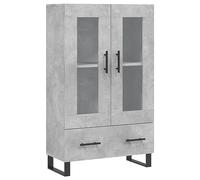 vidaXL Aparador Alto Madera de ingeniería Gris hormigón 69,5x31x115 cm