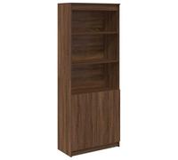 vidaXL Aparador Alto Madera de ingeniería marrón Roble 70x35x180 cm, Armario, Armario Auxiliar, Armario de almacenaje Alto, Armario de almacenaje