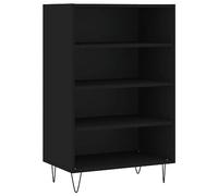 vidaXL Aparador Alto Madera de ingeniería Negro 57x35x90 cm