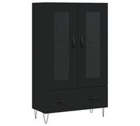 vidaXL Aparador Alto Madera de ingeniería Negro 69,5x31x115 cm