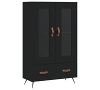 vidaXL Aparador Alto Madera de ingeniería Negro 69,5x31x115 cm
