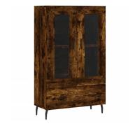 vidaXL Aparador Alto Madera de ingeniería Roble Ahumado 69,5x31x115 cm, alacena, Armario, Armario de almacenaje, aparador, Armario Auxiliar