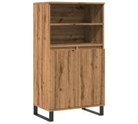 vidaXL Aparador Alto Madera de ingeniería Roble Artisan 60x36x110 cm, alacena, Armario, Armario de almacenaje, aparador, Armario Auxiliar