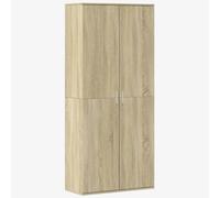 vidaXL Aparador Alto Madera de ingeniería Roble Sonoma 80x35x180 cm, aparador, Armario de Almacenamiento, Mueble Auxiliar, Armario, Armario Auxiliar