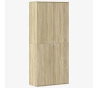 vidaXL Aparador Alto Madera de ingeniería Roble Sonoma 80x35x180 cm, aparador, Armario de Almacenamiento, Mueble Auxiliar, Armario, Armario Auxiliar