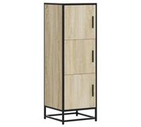 vidaXL Aparador Alto Madera de ingeniería y Metal 35,5x35x106,5 cm, aparador Alto, Armario Auxiliar, Armario Alto, aparadores Altos
