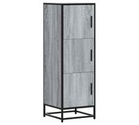 vidaXL Aparador Alto Madera de ingeniería y Metal Gris Sonoma, aparador Alto, Armario Auxiliar, Armario Alto, aparadores Altos