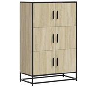 vidaXL Aparador Alto Madera de ingeniería y Metal Sonoma 68x35x106,5cm
