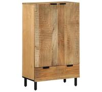 vidaXL Aparador Alto Madera Maciza de Mango marrón 60x33x100 cm, Armario Auxiliar, Armario Alto de almacenaje, aparador Alto, Armario Alto