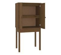 Vidaxl aparador alto madera maciza de pino marrón miel 60x40x120 cm