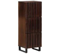vidaXL Aparador Alto Madera Maciza Mango marrón 40x34x110 cm, aparador Alto, Armario Auxiliar, aparador de almacenaje, aparadores Altos