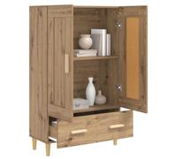 vidaXL Aparador Alto Roble Artesanal 70 x 31 x 115 cm,