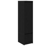 vidaXL Aparador Alto Roble Negro 29,5x34x119,5 cm Madera de ingeniería