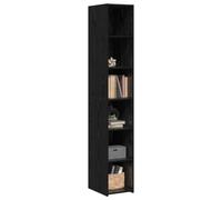vidaXL Aparador Alto Roble Negro 30 x 41 x 185 cm Madera de ingeniería