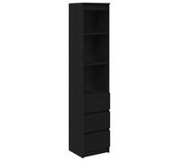 vidaXL Aparador Alto Roble Negro 37,5x35x180 cm Madera de ingeniería