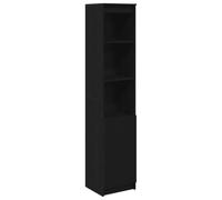 vidaXL Aparador Alto Roble Negro 37,5x35x180 cm Madera de ingeniería
