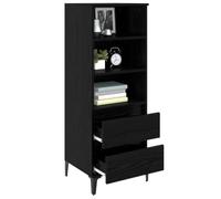 vidaXL Aparador Alto Roble Negro 40 x 36 x 110 cm Madera de ingeniería,