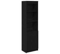 vidaXL Aparador Alto Roble Negro 50x35x180 cm Madera de ingeniería, Armario, Armario Auxiliar, Armario de almacenaje Alto, Armario de almacenaje