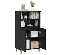 vidaXL Aparador Alto Roble Negro 60 x 36 x 110 cm Madera de ingeniería