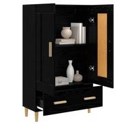 vidaXL Aparador Alto Roble Negro 70 x 31 x 115 cm Madera de ingeniería