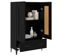 vidaXL Aparador Alto Roble Negro 70 x 31 x 115 cm Madera de ingeniería