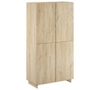 vidaXL Aparador Alto Roble Sonoma 79x41x151 cm Madera de ingeniería
