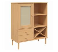 Vidaxl aparador alto senja aspecto de ratán madera marrón 90x40x112 cm