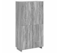 vidaXL Aparador Alto Sonoma Gris 79 x 41 x 151 cm Madera de ingeniería
