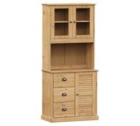 vidaXL Aparador Alto Vigo Madera Maciza de Pino 78x40x175 cm, aparador Alto, Armario, Armario de almacenaje, alacena, Armario Auxiliar, Armario Alto