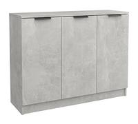vidaXL Aparador Armario Auxiliar Alacena Mesa Consola Entrada Pasillo Vestíbulo Recibidor Mueble de Madera Contrachapada Gris Hormigón 90,5x30x70 cm