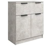 vidaXL Aparador Armario Auxiliar Alacena Mesa Consola Entrada Pasillo Vestíbulo Recibidor Mueble de Madera Contrachapada Gris Hormigón 60x30x70 cm