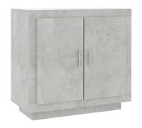 vidaXL Aparador Armario Auxiliar Alacena Mesa Consola Entrada Pasillo Vestíbulo Recibidor Mueble de Madera Contrachapada Gris Hormigón 80x40x75 cm
