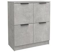 vidaXL Aparador Armario Auxiliar Alacena Mesa Consola Entrada Pasillo Vestíbulo Recibidor Mueble de Madera Contrachapada Gris Hormigón 60x30x70 cm