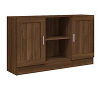 vidaXL Aparador Armario Auxiliar Alacena Mesa Consola Entrada Pasillo Vestíbulo Recibidor Mueble de Madera Contrachapada Roble Marrón 120x30,5x70 cm
