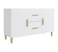 vidaXL Aparador Armario Auxiliar Alacena Mesa Consola Entrada Pasillo Vestíbulo Recibidor Mueble de Madera Contrachapada Blanco 100x36x60 cm